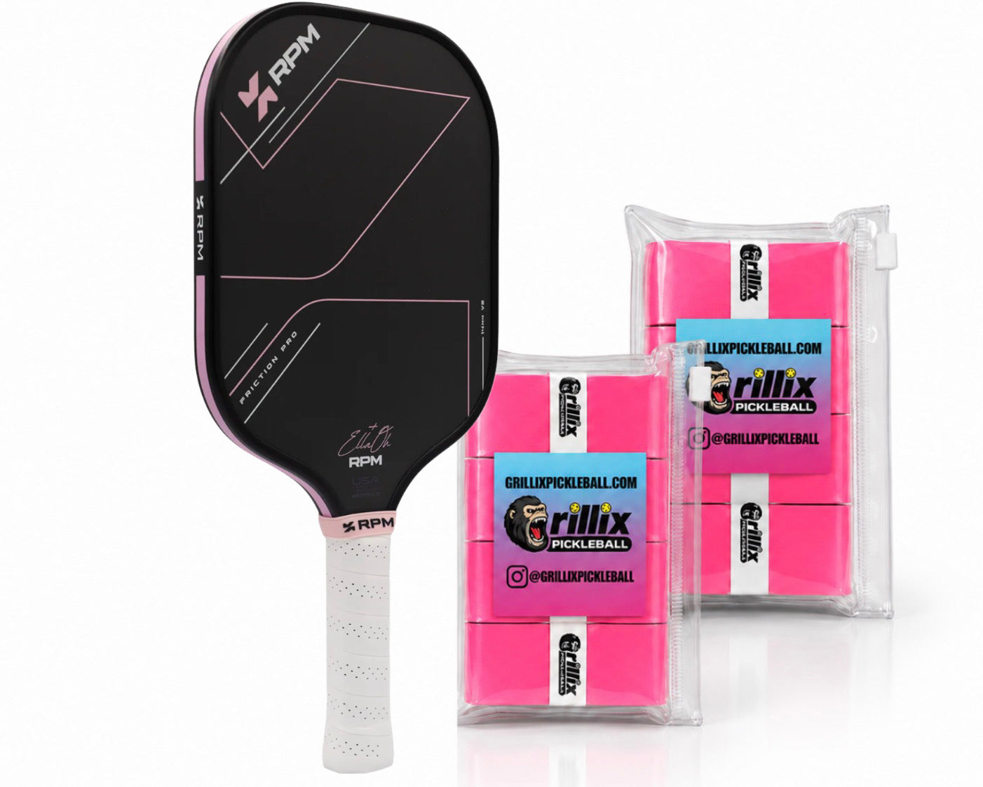 8 Pack Grillix Grip + ELLA OH PINK V2 WIDEBODY 14MM