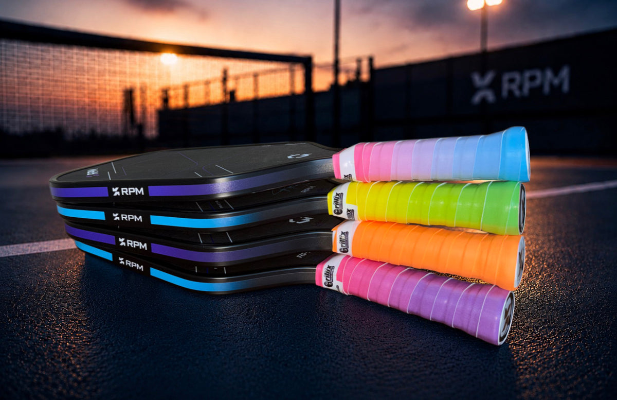 GRILLIX HERO IMAGE OF PADDLES AND GRIPS IN SUNSET